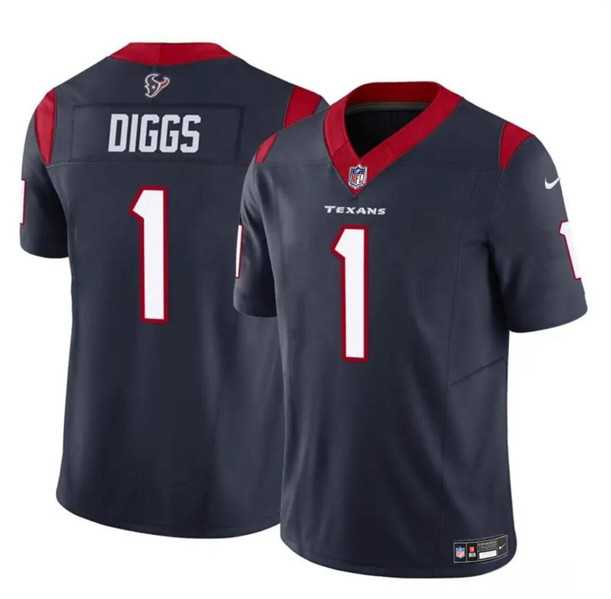 Men & Women & Youth Houston Texans #1 Stefon Diggs Navy 2024 F.U.S.E Vapor Untouchable Limited Football Stitched Jersey->houston texans->NFL Jersey
